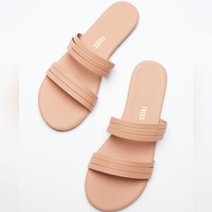 TKEES Blush Double Strap Sandals